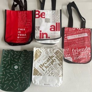 5x bundle: Mixed Lululemon Store Reusable Bags